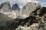 Dolomity Włochy widok z Passo Pordoi