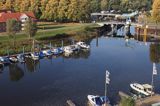 Domitz, śluza i port jachtowy na kanale Elde, Muritz-Elde wasser strasse, Meklemburgia-Pomorze Przednie, Niemcy