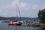 W zatoczce Dragsund na wyspie Håøya, Południowa Norwegia, Oslo Fjord