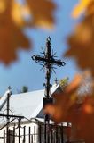 krzyż na cmentarzu, wieś Dydnia, Pogórze Dynowskie