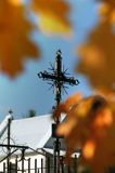 krzyż na cmentarzu, wieś Dydnia, Pogórze Dynowskie