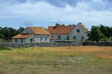 Wyspa Faro koło Gotlandii, gospodarstwo - domy, Szwecja