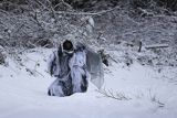 Zimowy strój maskujacy, fotograf przyrody
