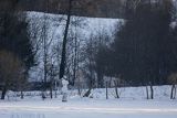 Fotograf przyrody w stroju maskującym, Bieszczady