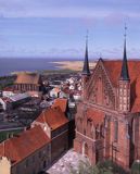 Frombork bazylika i panorama miasta, Zalew Wiślany