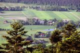 panorama z Łysej Góry, Łysogóry, Góry Świętokrzyskie, kielecczyzna