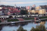 Gorzów Wielkopolski, panorama, bulwar nadrzeczny, północny brzeg Warty