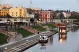 Gorzów Wielkopolski, bulwar nadrzeczny, północny brzeg Warty, panorama miasta