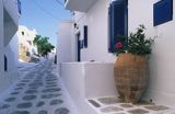 Grecja wyspa Mykonos Cyklady, uliczka Mykonos, Cyclades, Greece