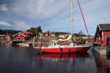 wioska rybacka na wyspie Grisslan, Hoga Kusten, Szwecja, Zatoka Botnicka