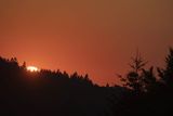 O zachodzie Słońca, widok z Jaworników, Góry Sanocko-Turczańskie