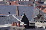 dachy w St. Peter Port, wyspa Guernsey, Channel Islands, Anglia, Wyspy Normandzkie, Kanał La Manche