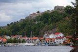 Fort- Twierdza Fredriksten w Halden i port jachtowy, Południowa Norwegia