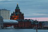 Helsinki, nabrzeże i cerkiew Uspenska, Finlandia