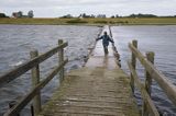 na grobli, Wyspa Hjarno, Dania, Kattegat