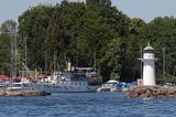 Wejście do portu w Hjo nad jeziorem Vattern, Weter, Szwecja