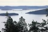 panorama Hoga Kusten z Parku Narodowego Skuleskogen, Szwecja, Zatoka Botnicka, Hoga Kusten, Wysokie Wybrzeże