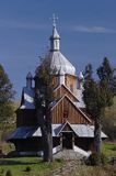 Hoszów, drewniana zabytkowa cerkiew, obecnie kościół katolicki, Bieszczady