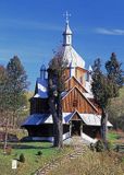 Hoszów, zabytkowa drewniana cerkiew, obecnie kościół katolicki, Bieszczady