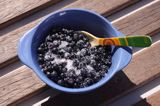 jagody z cukrem, Vaccinium myrtillus blueberrys with sugar