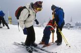 Jaworzyna Krynicka, na szczycie, narciarze