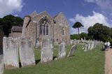 St. Brelade's Church i cmentarz, wyspa Jersey, Channel Islands, Anglia, Wyspy Normandzkie, Kanał La Manche