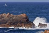 skały w La Corbiere Point, wyspa Jersey, Channel Islands, Anglia, Wyspy Normandzkie, Kanał La Manche