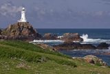 latarnia morska La Corbiere, wyspa Jersey, Channel Islands, Anglia, Wyspy Normandzkie, Kanał La Manche