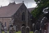 St. Brelade's Church i cmentarz, wyspa Jersey, Channel Islands, Anglia, Wyspy Normandzkie, Kanał La Manche