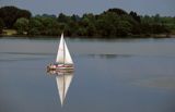 Na jeziorze Tałty, Mazury, Polska