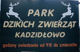 Tablica informacyjna Kadzidłowo Park Dzikich Zwierząt