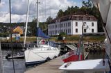 Port jachtowy, Twierdza Oscarsborg, Sondre Kaholmen, Oslo Fjorden, Południowa Norwegia, Fiord Oslo