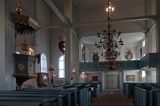 Karlskrona, wnętrze drewnianego kościoła, Szwecja Kungliga Amiralitetskyrkan kościół Admiralicji