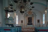 Karlskrona, wnętrze drewnianego kościoła, Szwecja Kungliga Amiralitetskyrkan kościół Admiralicji