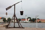katapulta i latarnia morska w Karlskronie, Szkiery Blekinge, Szwecja