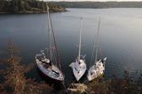Wyspa Karo, kotwiczenie i cumowanie w szkierach, Szwecja