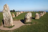 Ales Stenar, grobowiec Wikingów, szwedzkie Stonehenge, Kaseberga, Szwecja Południowa, Skania