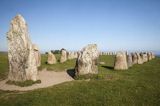 Ales Stenar, grobowiec Wikingów, szwedzkie Stonehenge, Kaseberga, Szwecja Południowa, Skania