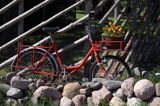 kwietnik - rower, wyspa Kihnu, Estonia, bicycle with flowers, Kihnu Island, Estonia