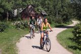 ścieżka rowerowa, wyspa Kihnu, Estonia, bicycle road, Kihnu Island, Estonia