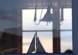 okno, na wyspie Kluntarna, Archipelag Lulea, Szwecja, Zatoka Botnicka