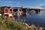 wioska rybacka na wyspie Kluntarna, Archipelag Lulea, Szwecja, Zatoka Botnicka