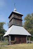 Kodeniec zabytkowa dzwonnica przy cerkiwi grekokatolickiej obecnie kościele katolickim powiat Parczew