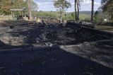 spalona we wrześniu 2006 zabytkowa cerkiew w Komańczy, pogorzelisko