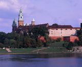 Cracow, zamek na Wawelu nad Wisłą