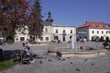 Krosno rynek i fontanna na rynku