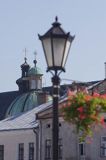 Krosno latarnia na rynku i kościół oo Franciszkanów