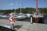 Przystań jachtowa przy zamku Lacko, Jezioro Vanern, Wener, Szwecja