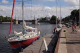 nabrzeże dla jachtów w porcie Liepaja, Łotwa Liepaja harbour, Latvia