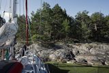 Wyspa Lilla Vistingso, kotwiczenie i cumowanie w szkierach, Szwecja